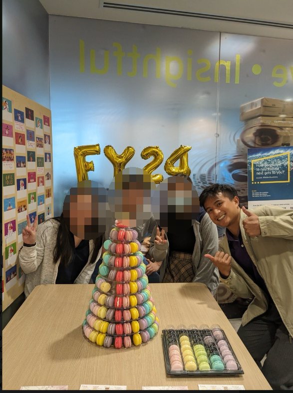 FY24. The macaron tower was for one of the monthly celebrations.